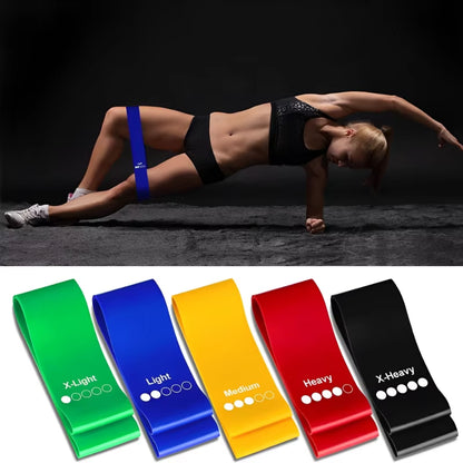 7PC Yoga Rally Circle Resistance Bands Fitness Set Rubber Loop Strength Training Workout Expander Gym Equipment Elastic Portable