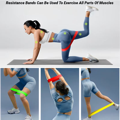 7PC Yoga Rally Circle Resistance Bands Fitness Set Rubber Loop Strength Training Workout Expander Gym Equipment Elastic Portable